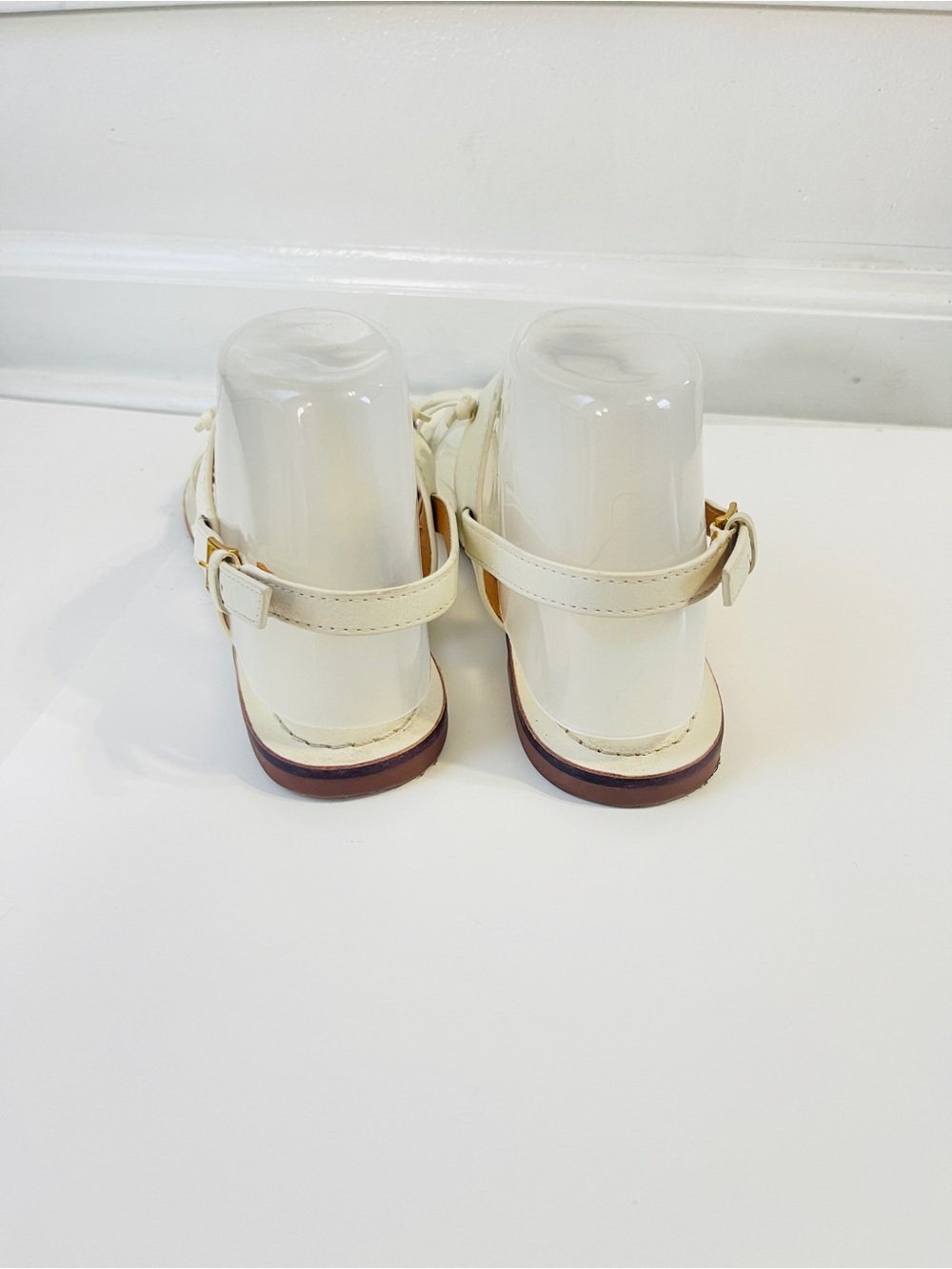 Tory Burch Size 9 Metal Miller Two-Band Bleach White Sandal NO BOX Summer - Picture 4 of 6
